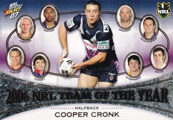 2007 Select NRL Invincible - 2006 Team of the Year #TY5 Cooper Cronk Front